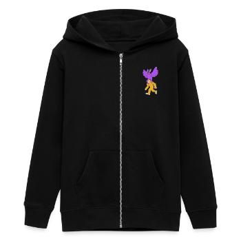 Papillon de nuit - Veste à capuche ado bio Stanley/Stella - noir - Devant - AI Model Teenager Male light (155cm)