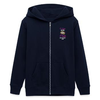 Signe du zodiaque Bélier - Veste à capuche ado bio Stanley/Stella - marine - Devant - AI Model Teenager Male light (155cm)
