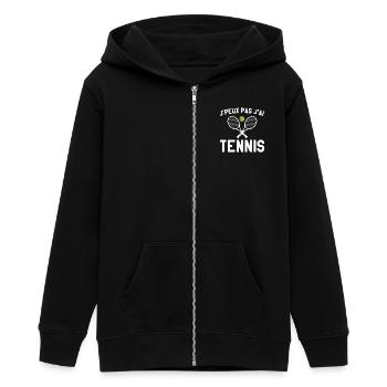 Ich kann kein Tennisgeschenk Tennisspieler haben - Teenager Organic Kapuzenjacke Mini Cultivator von Stanley/Stella - Schwarz - Vorne - AI Model Teenager Male light (155cm)
