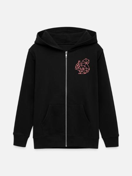 ECUREUIL - Veste à capuche ado bio Stanley/Stella - noir