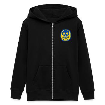 Schädel und Knochen - Teenager Organic Kapuzenjacke Mini Cultivator von Stanley/Stella - Schwarz - Vorne - AI Model Teenager Male light (155cm)