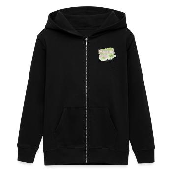 Matcha Club Illustration - Teenager Organic Kapuzenjacke Mini Cultivator von Stanley/Stella - Schwarz - Vorne - AI Model Teenager Male light (155cm)