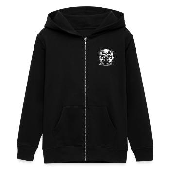 Schlagzeug Schlagzeuger Destroying Silence - Teenager Organic Kapuzenjacke Mini Cultivator von Stanley/Stella - Schwarz - Vorne - AI Model Teenager Male light (155cm)