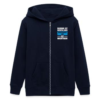 Orientierungslauf Sportart - Teenager Organic Kapuzenjacke Mini Cultivator von Stanley/Stella - Navy - Vorne - AI Model Teenager Male light (155cm)