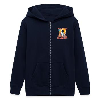 Lustiger Astronaut, das ist mein Astronauten - Teenager Organic Kapuzenjacke Mini Cultivator von Stanley/Stella - Navy - Vorne - AI Model Teenager Male light (155cm)
