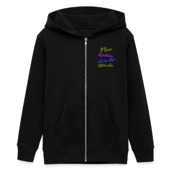 kostüm wäsche - Teenager Organic Kapuzenjacke Mini Cultivator von Stanley/Stella - Schwarz - Vorne - AI Model Teenager Male light (155cm)