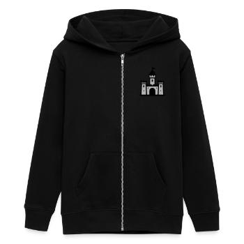Château Symbole Château - Veste à capuche ado bio Stanley/Stella - noir - Devant - AI Model Teenager Male light (155cm)