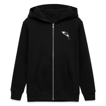 orca Wal - Teenager Organic Kapuzenjacke Mini Cultivator von Stanley/Stella - Schwarz - Vorne - AI Model Teenager Male light (155cm)