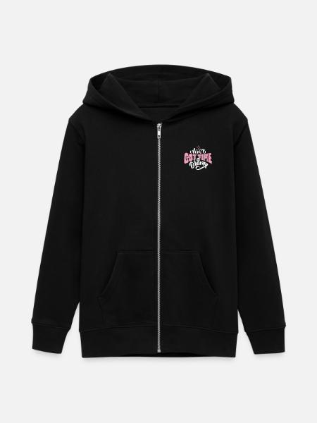 I don't have time for drama - Teens Organic Zip-up Hoodie by Stanley/Stella - black