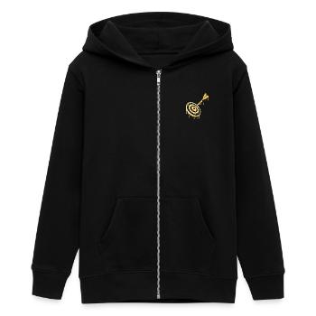 Darts Darten - Teenager Organic Kapuzenjacke Mini Cultivator von Stanley/Stella - Schwarz - Vorne - AI Model Teenager Male light (155cm)