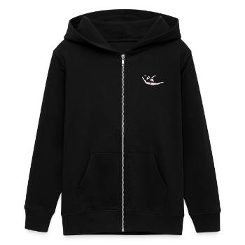 Turnen Mädchen - Teenager Organic Kapuzenjacke Mini Cultivator von Stanley/Stella - Schwarz - Vorne - AI Model Teenager Male light (155cm)