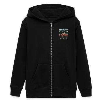 Lehrerin - Teenager Organic Kapuzenjacke Mini Cultivator von Stanley/Stella - Schwarz - Vorne - AI Model Teenager Male light (155cm)