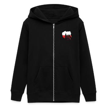 Pologne cracovie - Veste à capuche ado bio Stanley/Stella - noir - Devant - AI Model Teenager Male light (155cm)