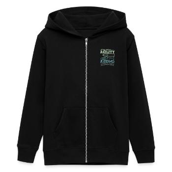 Agility - Teenager Organic Kapuzenjacke Mini Cultivator von Stanley/Stella - Schwarz - Vorne - AI Model Teenager Male light (155cm)