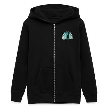Windsurfing Retro - Veste à capuche ado bio Stanley/Stella - noir - Devant - AI Model Teenager Male light (155cm)