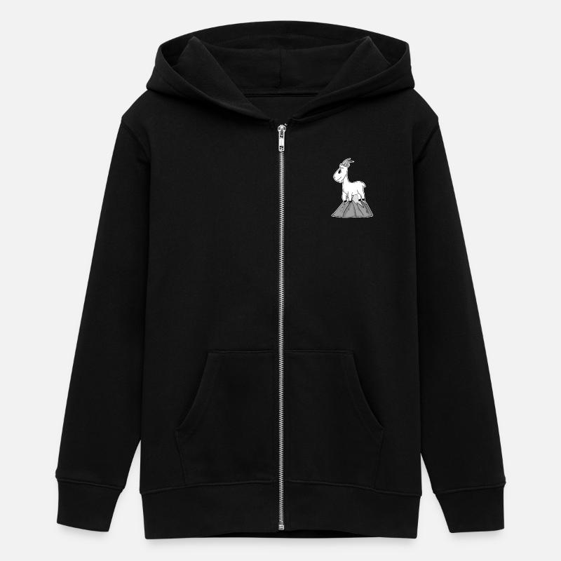 Bock auf Berge - Chèvre Chèvre - Veste à capuche ado bio Stanley/Stella - noir
