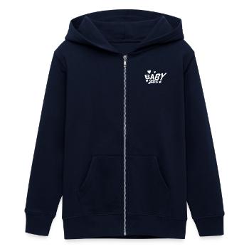 Schwangerschaft Schwanger Baby 2023 - Teenager Organic Kapuzenjacke Mini Cultivator von Stanley/Stella - Navy - Vorne - AI Model Teenager Male light (155cm)