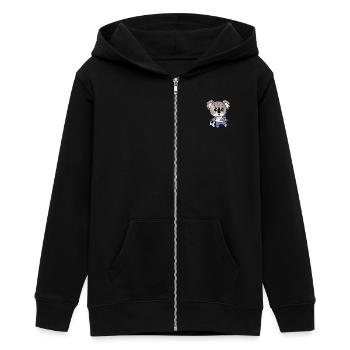 Süßer Kawaii Koala mit Handball und Fußball Design - Teenager Organic Kapuzenjacke Mini Cultivator von Stanley/Stella - Schwarz - Vorne - AI Model Teenager Male light (155cm)