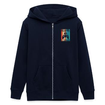 Stufe 41 - Teenager Organic Kapuzenjacke Mini Cultivator von Stanley/Stella - Navy - Vorne - AI Model Teenager Male light (155cm)