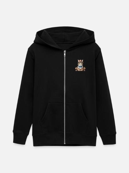 Aristokrat-Katze - Teenager Organic Kapuzenjacke Mini Cultivator von Stanley/Stella - Schwarz