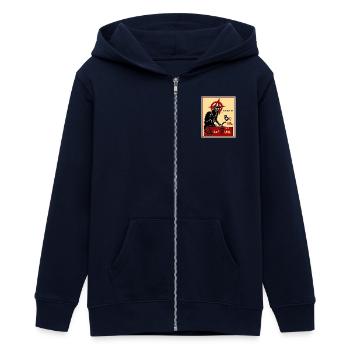 kids Stay punk - Veste à capuche ado bio Stanley/Stella - marine - Devant - AI Model Teenager Male light (155cm)
