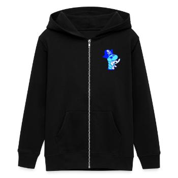 Raupe Loch Pirat Kapitän Mütze Lustig Süß Comic - Teenager Organic Kapuzenjacke Mini Cultivator von Stanley/Stella - Schwarz - Vorne - AI Model Teenager Male light (155cm)