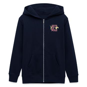 Pole Dancer Addicted To Pole Dance - Teens Organic Zip-up Hoodie by Stanley/Stella - navy - Front - AI Model Teenager Male light (155cm)