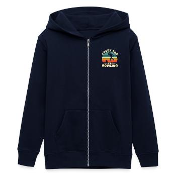Ich kann nicht bowlen - Teenager Organic Kapuzenjacke Mini Cultivator von Stanley/Stella - Navy - Vorne - AI Model Teenager Male light (155cm)