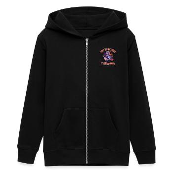 Dépoussiérez-les mesdames C’est la saison d’équitation Hexenflug - Veste à capuche ado bio Stanley/Stella - noir - Devant - AI Model Teenager Male light (155cm)