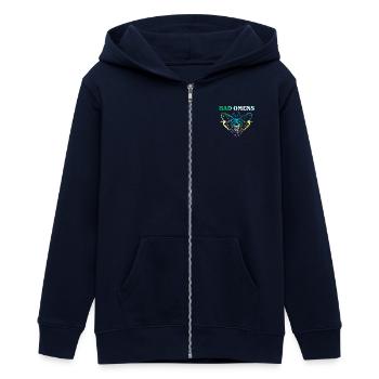Bad Omens Schmetterlingskunst mit Totenkopf und - Teenager Organic Kapuzenjacke Mini Cultivator von Stanley/Stella - Navy - Vorne - AI Model Teenager Male light (155cm)