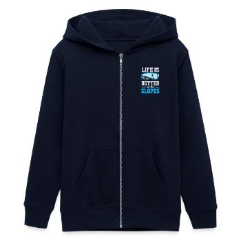 Snowboard Snowboarding Snowboardurlaub Snowboarder - Teenager Organic Kapuzenjacke Mini Cultivator von Stanley/Stella - Navy - Vorne - AI Model Teenager Male light (155cm)