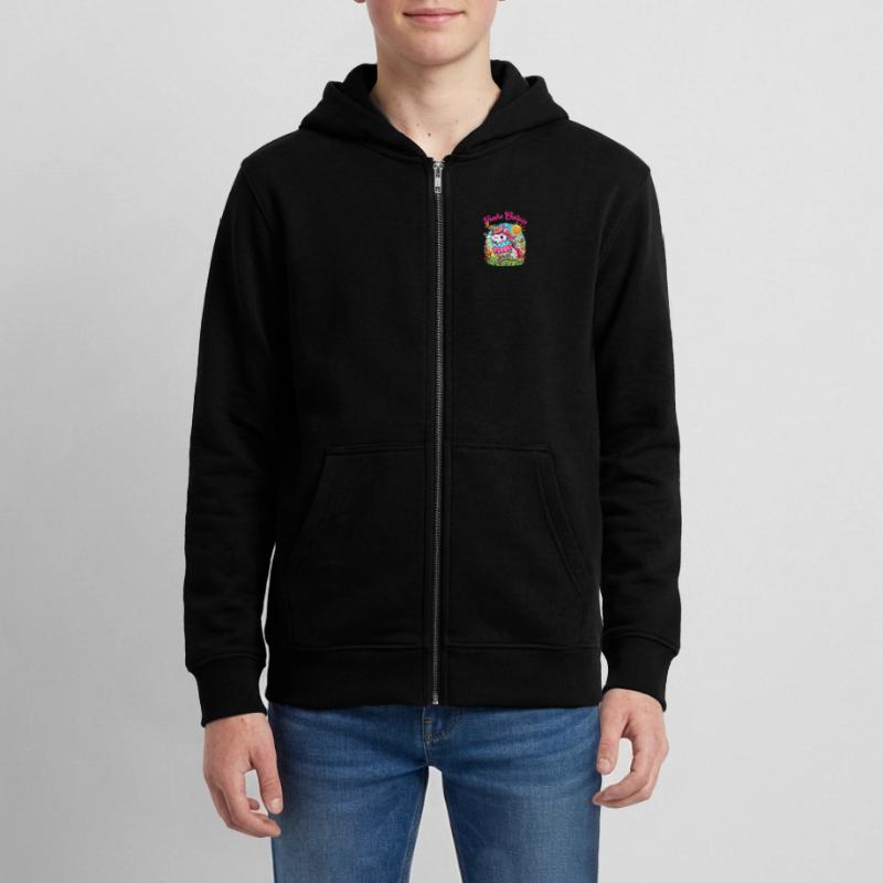 Easter Happy Easter Easter Bunny Easter Egg Spring Teens Organic Zip-up Hoodie by Stanley/Stella