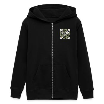 Gänseblümchen Blumen - Teenager Organic Kapuzenjacke Mini Cultivator von Stanley/Stella - Schwarz - Vorne - AI Model Teenager Male light (155cm)