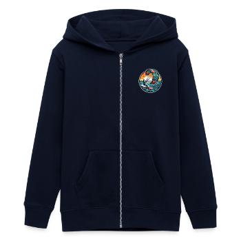 Kitesurf Kitesurfer Kiteboard - Veste à capuche ado bio Stanley/Stella - marine - Devant - AI Model Teenager Male light (155cm)