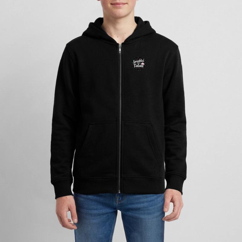 Junior Baking Candidate Young Chef Baking Teens Organic Zip-up Hoodie by Stanley/Stella