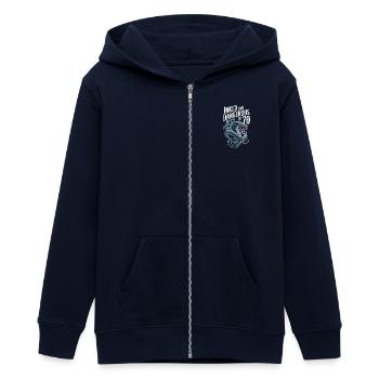 Des personnes âgées tatouées vieillissant fièrement, - Veste à capuche ado bio Stanley/Stella - marine - Devant - AI Model Teenager Male light (155cm)
