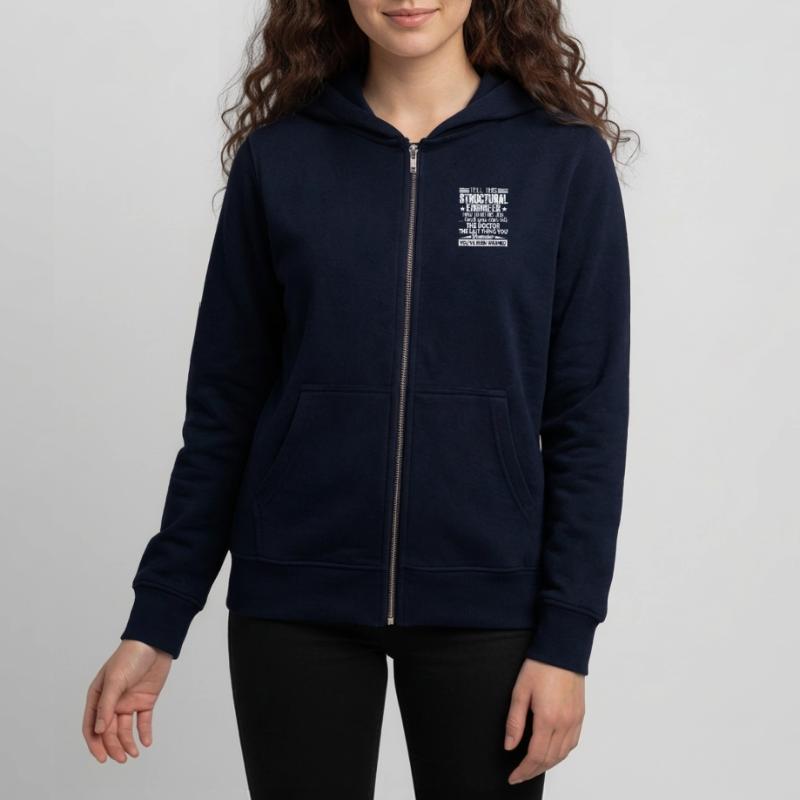 Structural Engineer Funny Structural Engineer Teens Organic Zip-up Hoodie by Stanley/Stella