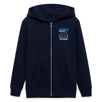 Diving saying for sea lovers - Teens Organic Zip-up Hoodie by Stanley/Stella - navy - Front - AI Model Teenager Male light (155cm)