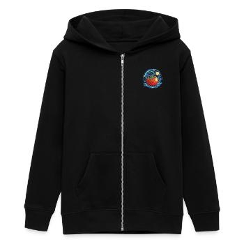 Tomate style nuit étoilée - Veste à capuche ado bio Stanley/Stella - noir - Devant - AI Model Teenager Male light (155cm)