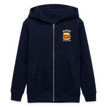 Burger is My Love Language - Food Design - Teenager Organic Kapuzenjacke Mini Cultivator von Stanley/Stella - Navy - Vorne - AI Model Teenager Male light (155cm)