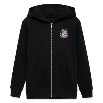 Fruchtiger Bubble Tea - Teenager Organic Kapuzenjacke Mini Cultivator von Stanley/Stella - Schwarz - Vorne - AI Model Teenager Male light (155cm)