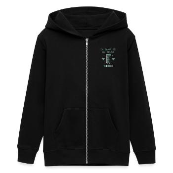 Technicien de laboratoire clinique Science diagnostique Nerd des données - Veste à capuche ado bio Stanley/Stella - noir - Devant - AI Model Teenager Male light (155cm)