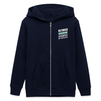 Rentner Buchhalter Spruch Ruhestand - Teenager Organic Kapuzenjacke Mini Cultivator von Stanley/Stella - Navy - Vorne - AI Model Teenager Male light (155cm)