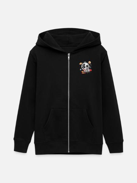 Astronaute 8 ans - Veste à capuche ado bio Stanley/Stella - noir