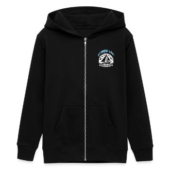 Leinen los und nichts wie weg! Wir legen ab! - Teenager Organic Kapuzenjacke Mini Cultivator von Stanley/Stella - Schwarz - Vorne - AI Model Teenager Male light (155cm)