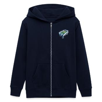 Tischkicker Tischfußball - Teenager Organic Kapuzenjacke Mini Cultivator von Stanley/Stella - Navy - Vorne - AI Model Teenager Male light (155cm)
