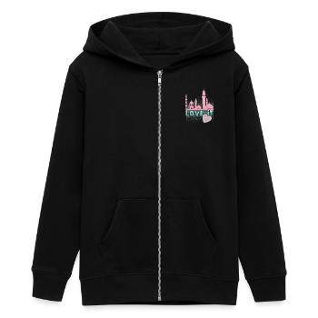 Foi islamique, slogan de la mosquée, Ramadan - Veste à capuche ado bio Stanley/Stella - noir - Devant - AI Model Teenager Male light (155cm)
