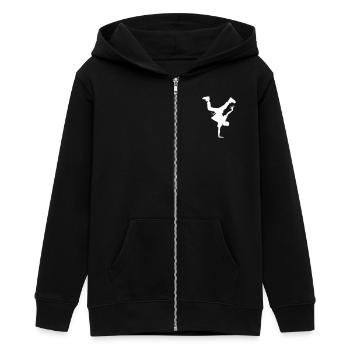 Breakdance - Veste à capuche ado bio Stanley/Stella - noir - Devant - AI Model Teenager Male light (155cm)