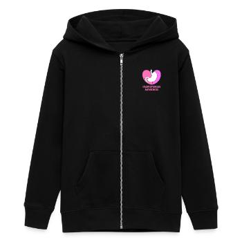 Gastroparésie - Veste à capuche ado bio Stanley/Stella - noir - Devant - AI Model Teenager Male light (155cm)