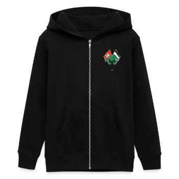 Hannover - Flagge zeigen - Teenager Organic Kapuzenjacke Mini Cultivator von Stanley/Stella - Schwarz - Vorne - AI Model Teenager Male light (155cm)
